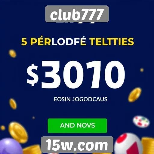 Club777 oferece promoções trimestrais para novos jogadores