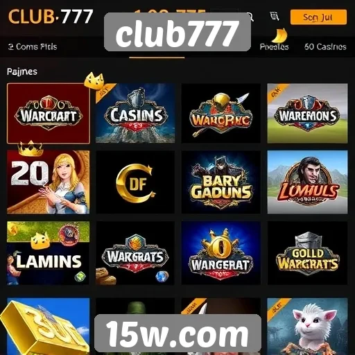 Análise das opções de jogos disponíveis no club777